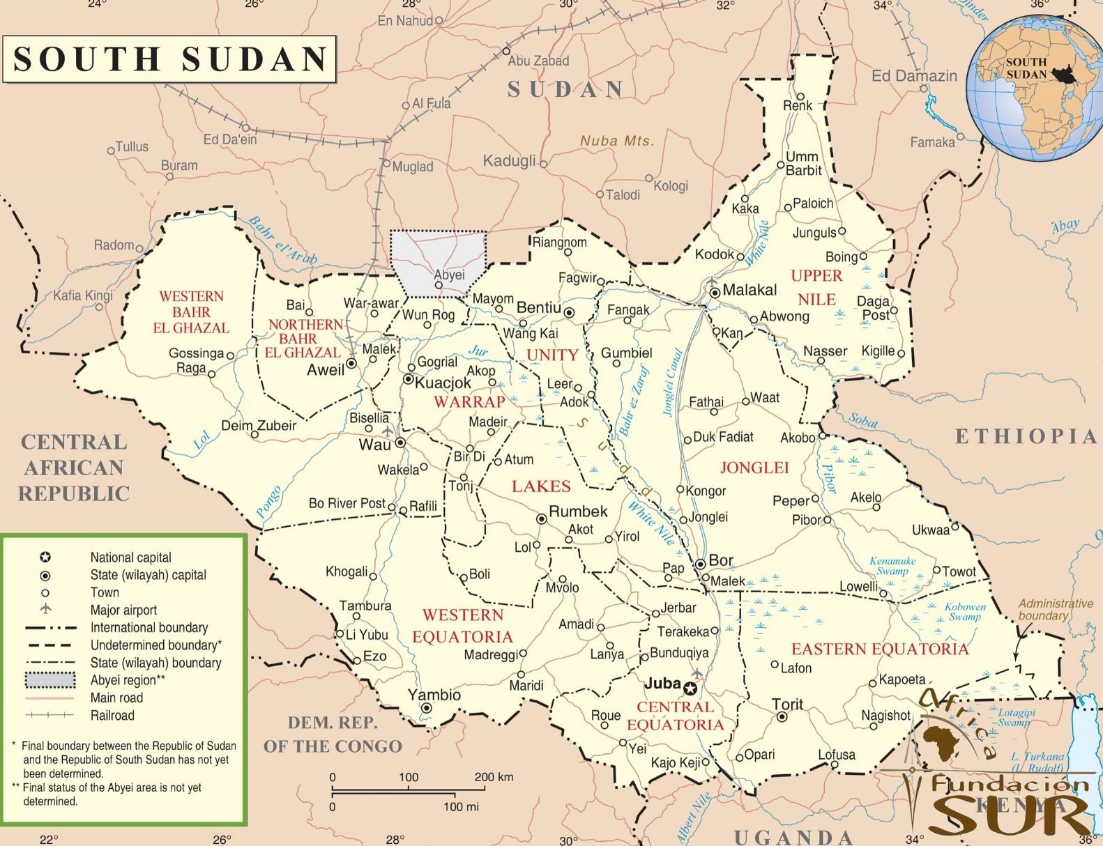 El gobierno de Sudán del Sur solicita un referéndum para resolver disputas fronterizas