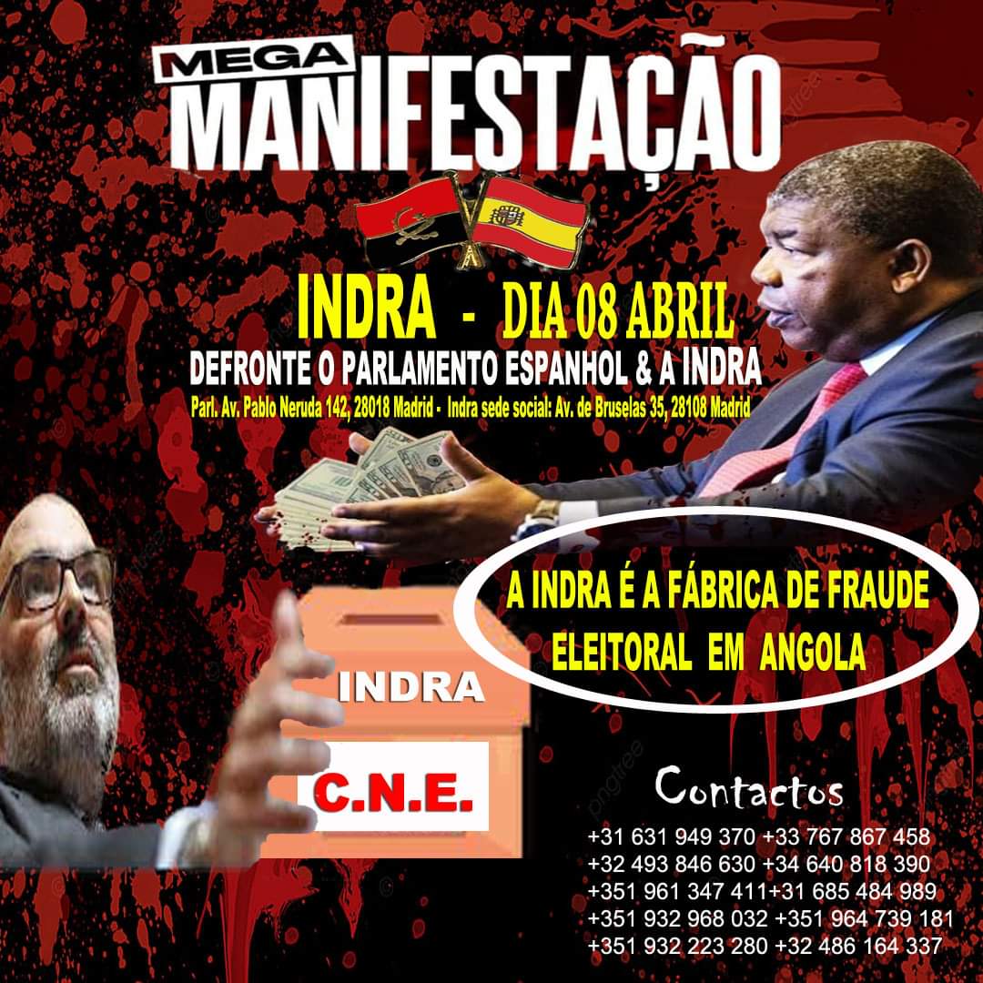 Manifiesto de la Comunidad Angoleña en Europa contra el fraude electoral y la empresa española INDRA