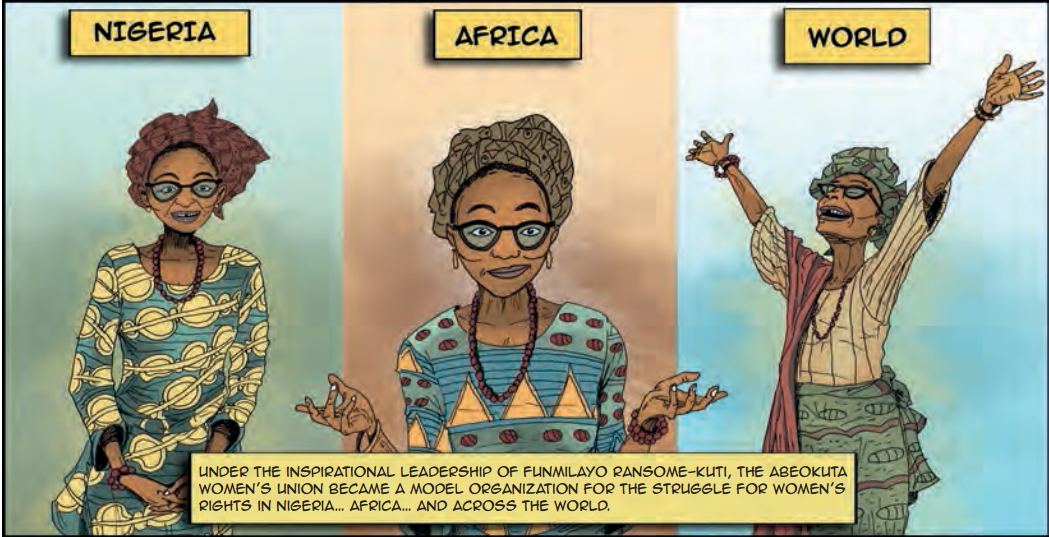 Serie Grandes Mujeres Africanas: Funmilayo Ransome-Kuti, por Bartolomé Burgos