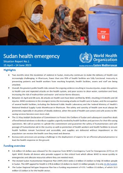 Emergencia sanitaria en Sudán: Informe de la OMS