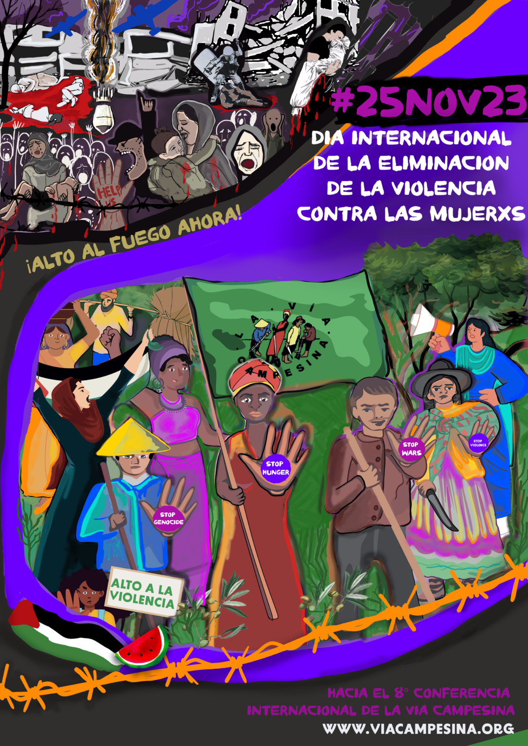 #25Nov23 | “Con convicción, abrimos camino al Feminismo Campesino y Popular, construimos Soberanía Alimentaria y luchamos contra las crisis y las violencias”