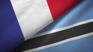 Botsuana, Francia, bandera